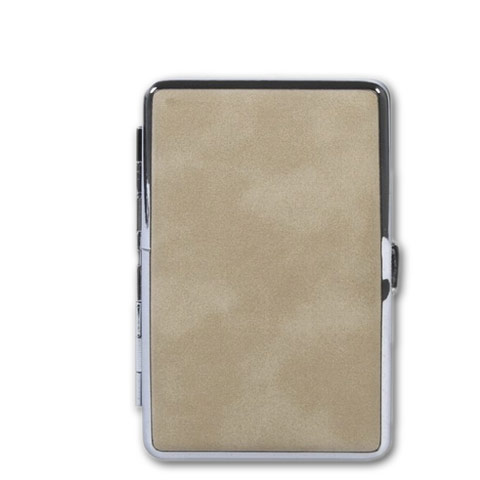 zigaretten-etui-zigaretten-etui-metall-mit-kunstleder-cover-in-beige-fuer-100mm-format-12er-677-79961-n01 Zigaretten-Etui Metall mit Kunstleder-Cover in beige für 100mm Format, 12er