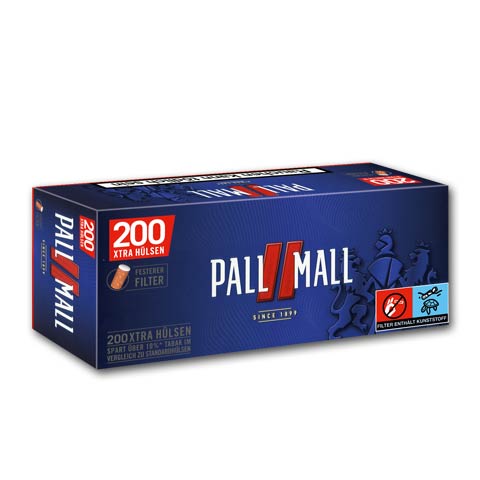 90632_pall_mall_ff_xtra_huelsen_200 Pall Mall Red Xtra Hülsen, 200er