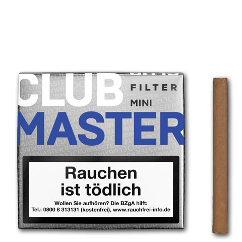 84069_clubmaster_mini_superior_blue_gold_filter Clubmaster Mini Filter Blue Zigarillos, 20er