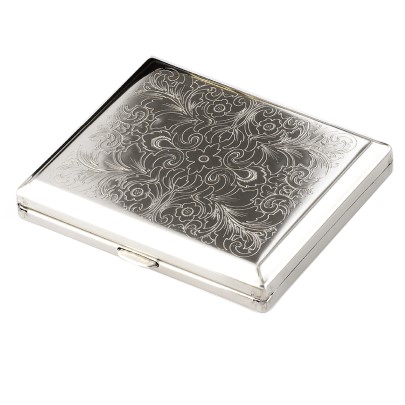 metallzigarettenetui_18er_venetian_-_20534_1 Zigaretten-Etui Chrom mit Venetian-Dekor, 18er