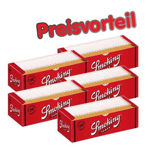 46445_smoking_huelsen_buendel_5 5 x Smoking Hülsen, 200er