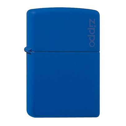 Zippo Royal Blau matt mit Zippo Logo