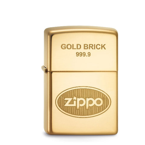 Zippo Messing poliert Gold Brick 999.9