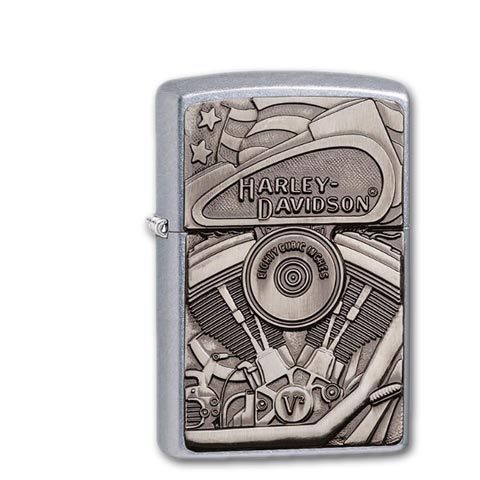 zippos-zippo-chrom-gebuerstet-harley-davidson-653-36952-n01 Zippo Chrom gebürstet Harley Davidson