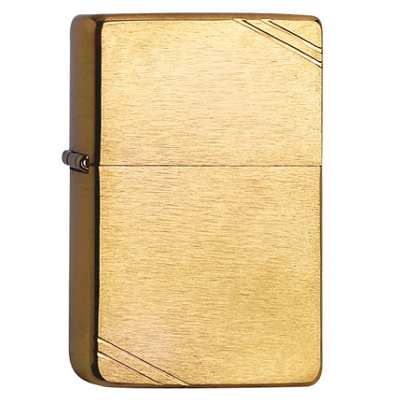 Zippo Messing gebürstet Vintage Streifen