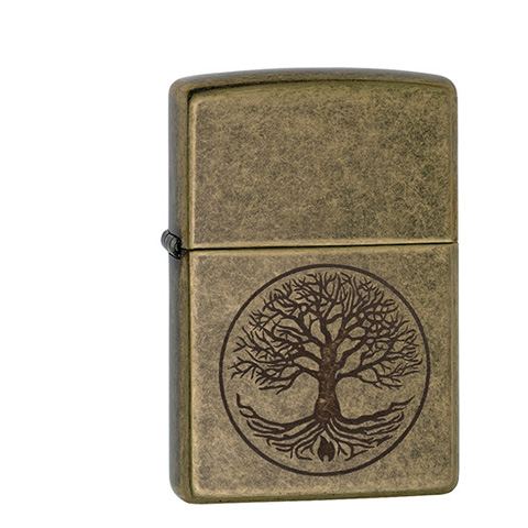 Zippo Messing Antik Tree of Life