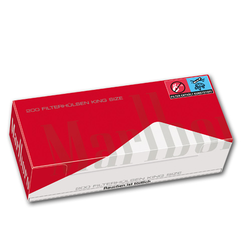 90812_marlboro_red_huelse_200er Marlboro Red Filter - Hülsen, 200er