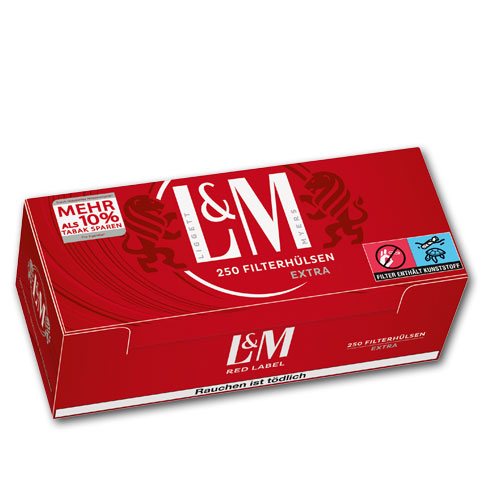L&M Extra Filterhülsen Red Label, 250er