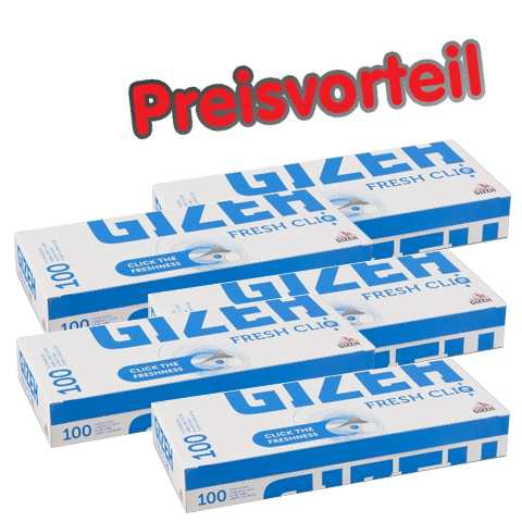 97274_gizeh_fresh_cliq_huelsen_buendel_5 5 x Gizeh Fresh Cliq Filterhülsen, 100er
