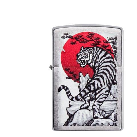zippos-zippo-chrom-gebuerstet-japan-tiger-cigarre24-653-33430-n01 Zippo Chrom gebürstet Japan Tiger