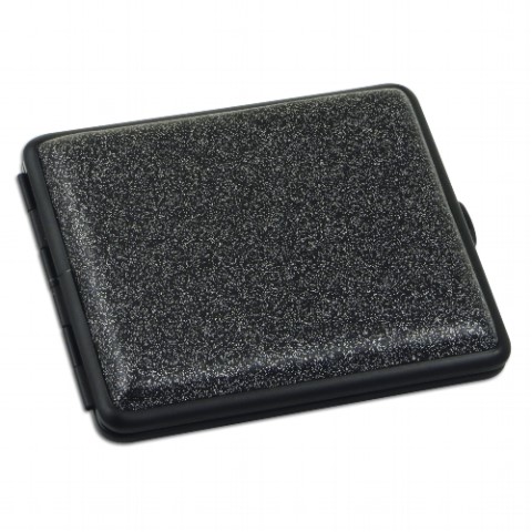 5454 Zigaretten-Etui Metall mit Kunstleder-Cover in anthrazit, 18er