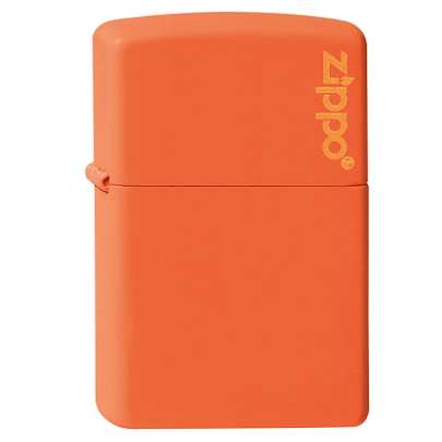 Zippo Orange matt mit Zippo Logo