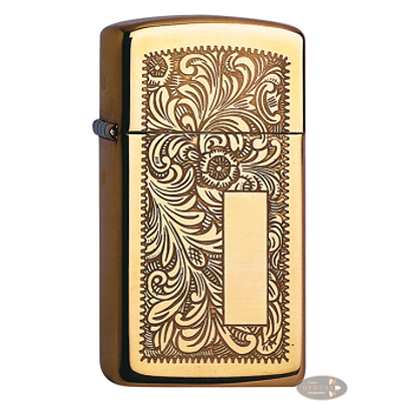 Zippo Slim Messing poliert Venetian