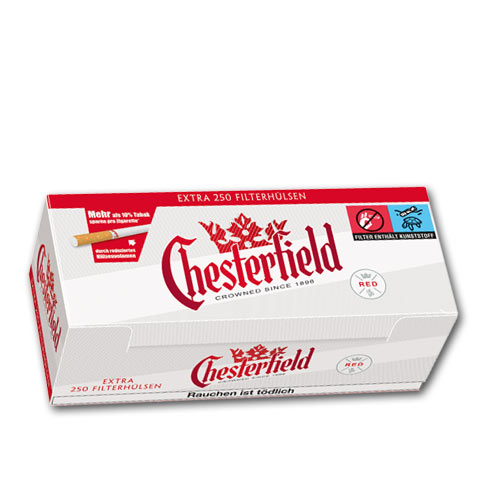 90262_chesterfield_extra_huelsen Chesterfield Red Extra Zigarettenhülsen, 250er
