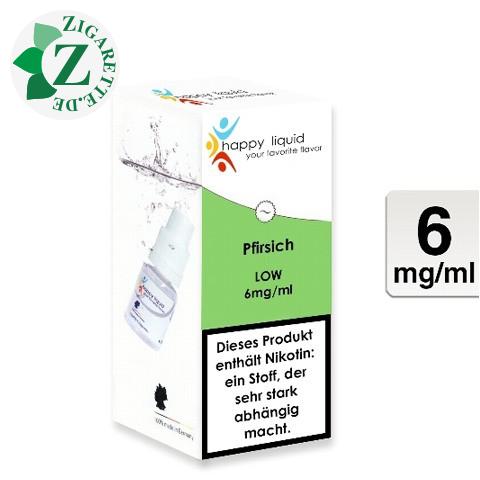 happy liquids E-Liquid Pfirsich 6mg Nikotin