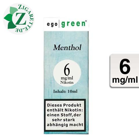 Ego Green E-Liquid Menthol 6mg Nikotin