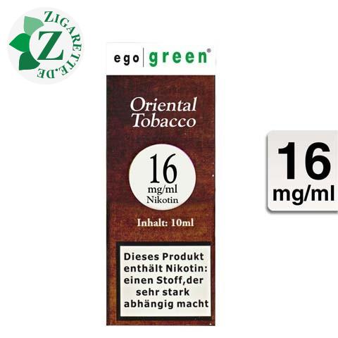 Ego Green E-Liquid Oriental Tobacco 16mg Nikotin