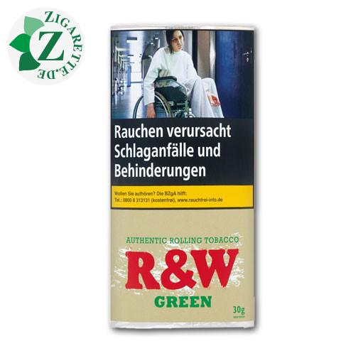 R&W Green Authentic Rolling Tobacco [RAW], 30g