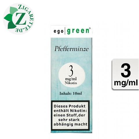 Ego Green E-Liquid Pfefferminz 3mg Nikotin