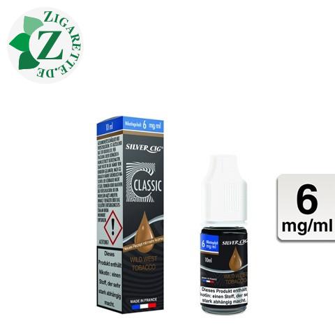 Silver Cig E-Liquid Wild West Tobacco 6mg Nikotin