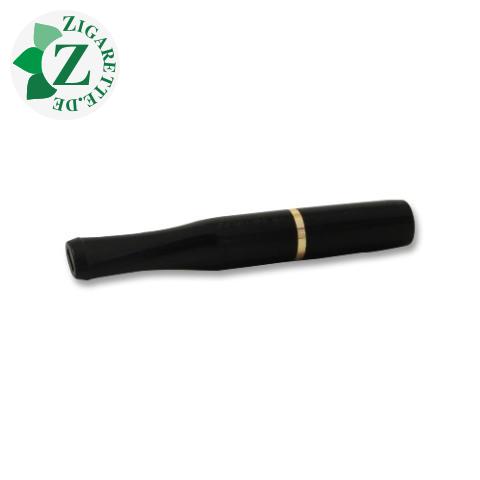 Zigaretten-Spitze denicotea Standard - Schwarz mit Goldring