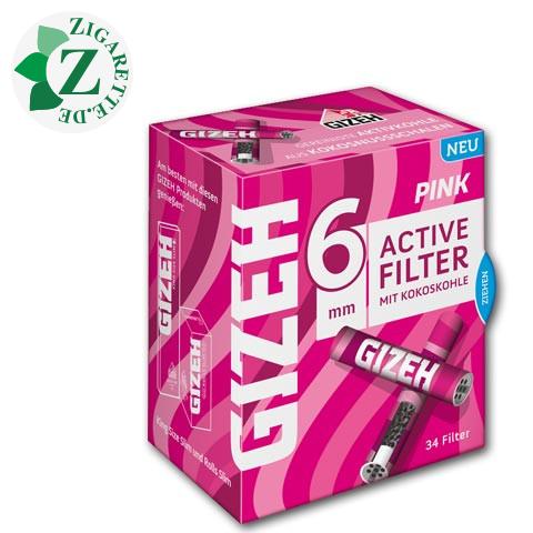 Gizeh All Pink Active Filter mit Kokoskohle
