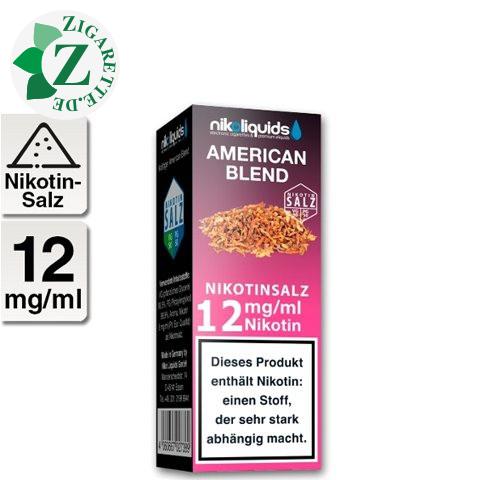 Nikoliquids E-Liquid Nikotinsalz American Blend 12mg Nikotin