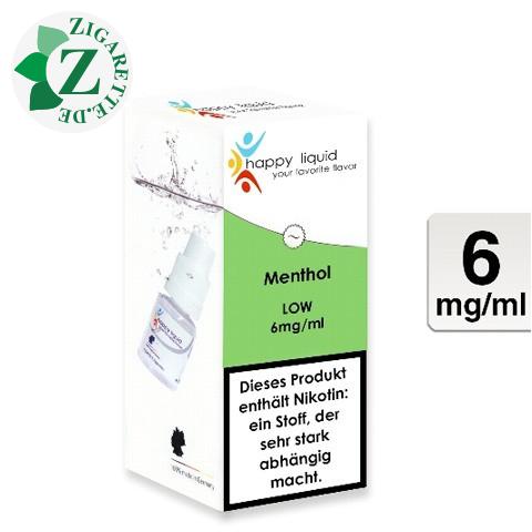 happy liquids E-Liquid Menthol 6mg Nikotin